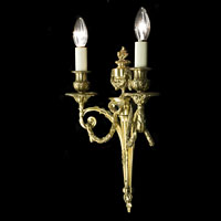 Flambeau Neoclassical Brass Wall Lights | Westland London
