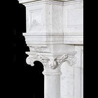 Large Antique Fireplace Mantel Columned | Westland London
