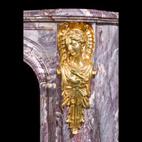 Louis XV Large Marble Antique Fireplace Mantel | Westland London
