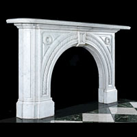 Victorian Arched Carrara Marble Keystone | Westland London