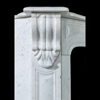 Rococo White Marble Antique Fireplace | Westland London