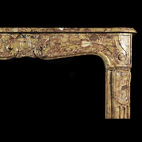Yellow Marble French Rococo Fireplace | Westland Antiques
