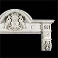 White Carrara Marble Baroque Style Fireplace Mantel | Westland
