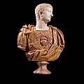 Marble bust of Roman Emperor Tiberius.